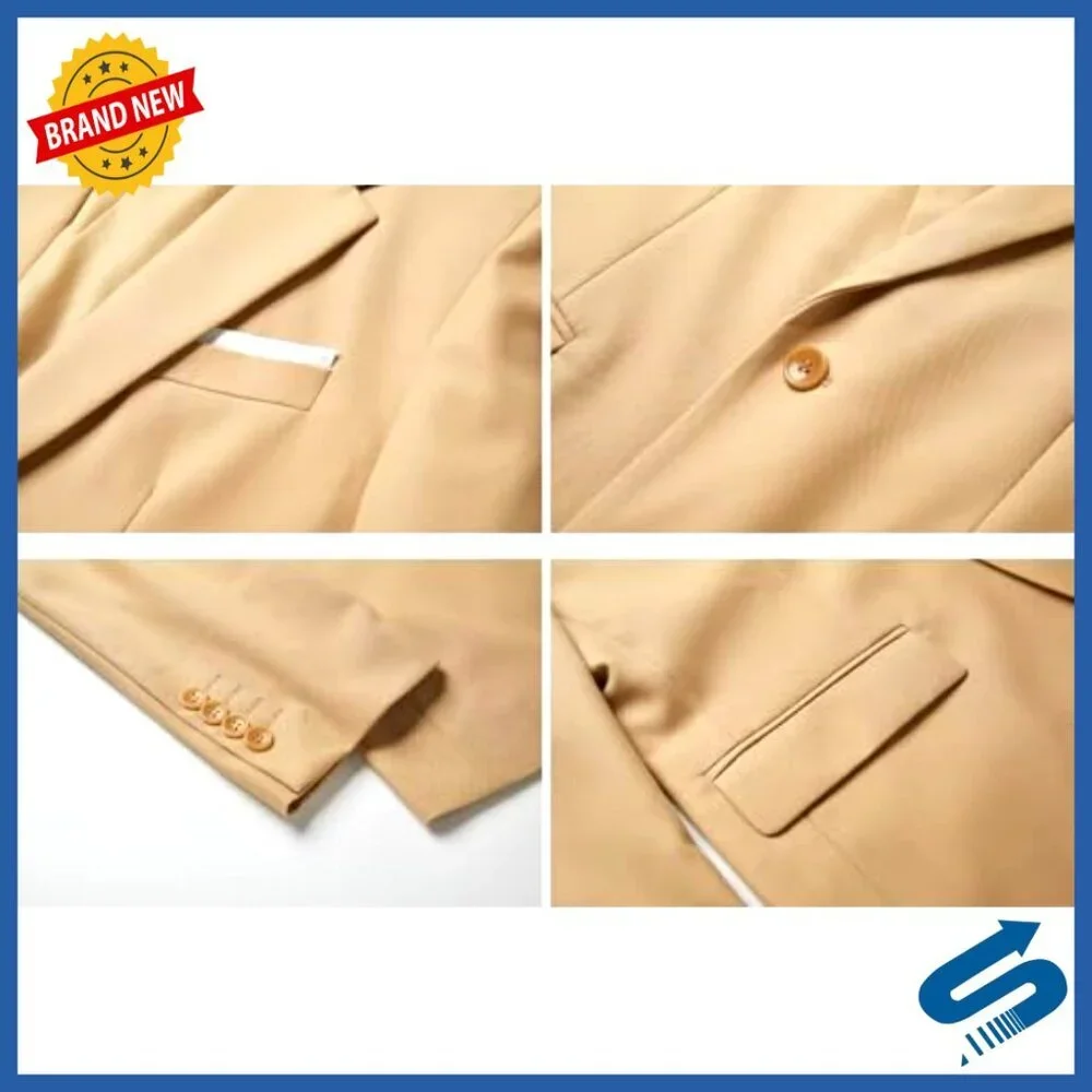 Slim Fit 3-Piece Suit Set with Vest, Blazer, and Pants for Formal Occasions